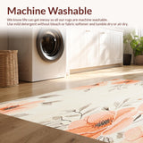 Boho Petal Non Slip Beige Flower Entryway(Beige)