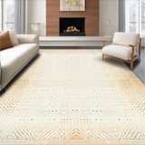 Modern Farmhouse Area Featuring Abstract Diamond Lattice and Tones(Ivory)