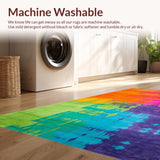 Playful Shaggy Rainbow Color Splash(Pink)