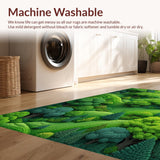 Aesthetic Shower Mat with Botanical Design(Green)