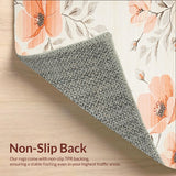 Boho Petal Non Slip Beige Flower Entryway(Beige)