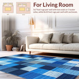 Modern Vibrant Geometric Motif(Blue)