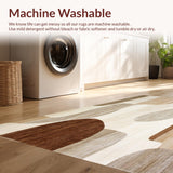 Abstract Art Area Rug Modern Stain Resistant Carpet for Contemporary Spaces(Beige)
