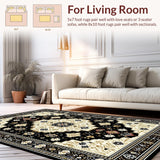 Luxurious Vintage Damask Motif(Black)