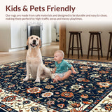 Elegant Floral Medallion Aesthetic(Blue)