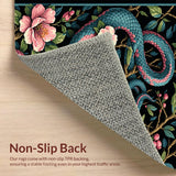 Whimsical Floral Snake Motif(Blue)