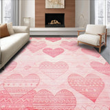 Charming Pink Heart Motif(Pink)