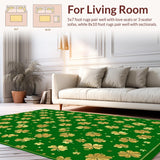 Contemporary Green Abstract Shapes(Green)