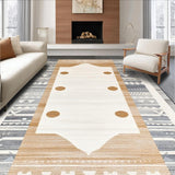 Modern Gray Camel Abstract(Beige)