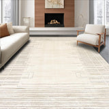 Abstract Lineage Beige Area Modern Tribal Inspired Cream(Beige)