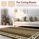 Faux Cheetah Area for Rustic Decor(Brown)