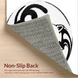 Black and White Animal Shower Mat Non Slip(Black)