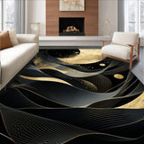 Luxurious Textured Symmetrical Print(Black)