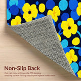 Modern Chrysanthemum Farmhouse Dining Room Non Slip(Yellow)