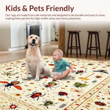Boho Insect Print Beige Area(Beige)