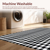 Rustic Black White Checkerboard Aesthetic(Black)