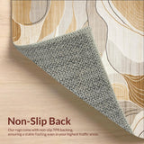 Modern Circular Area Highlighting Swirls And Muted Beige Tones(Beige)