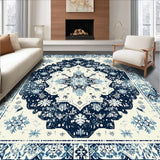 Artful Cream and Navy Trellis(Blue)