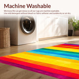 Abstract Rainbow Tiled Design(Red)
