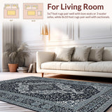Artful Striped Medallion Detailing(Black)