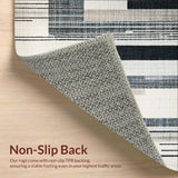 Abstract Black and White Stripe Area(Beige)