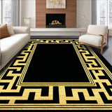 Chic Black Gold Geometric Flair(Black)
