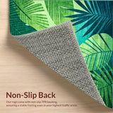 Vibrant Tropical Leaf Design Area with Relaxed Aesthetic(Blue)