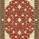 Ornate Floral for Kitchen(Red)