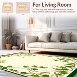 Verdant Garden Accent with Boho Inspired Botanical Motifs(Green)