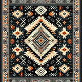 Striking Color Geometric Shapes(Black)