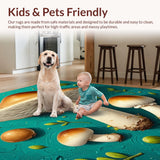 Cushioned Mushroom Neutral Kitchen Mats(Green)