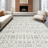 Modern Light Gray Abstract Arrangement(Gray)