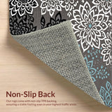 Stylish Floral Non Shedding Area(Gray)
