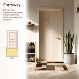 Brown Abstract Area Beige Highlights Chic(Beige)