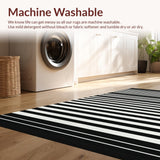 Artisan Woven With Sophisticated Dual Tone Horizontal Bands(Black)
