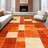 Modern Plush Non Slip Nursery in Orange(Orange)