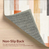 Modern Door Mat Beige Abstract Brushstroke Art Design(Beige)