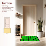 Modern Abstract Symmetrical Block Design(Green)