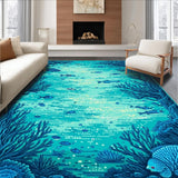 Modern Sea Life Patterned Accent(Blue)