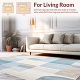 Arctic Breeze Collection Area Cool Tones Light Blue Beige Abstract(Gray)