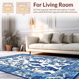 Charming Traditional Floral Trellis Style(Blue)