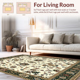 Tan Floral Area(Ivory)