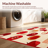 Apple Home Accent Area Mats Latex Back Non Slip Bedside Mat(Red)