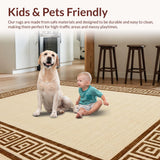 Elegant Natural Fiber Trellis Motif(Beige)