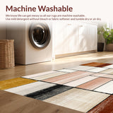 Modern Geometric Area Abstract Beige & Brown(Beige)