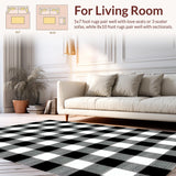 Rustic Black Ivory Plaid Charm(Black)