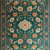 Textured Vintage Floral Elegance(Blue)