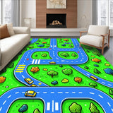 Whimsical Neighborhood Scene(Green)