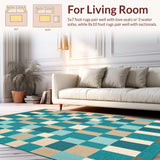 Vibrant Turquoise Geometric Elegance(Blue)