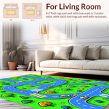 Whimsical Neighborhood Scene(Green)